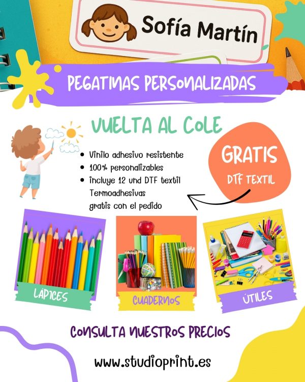 Etiquetas escolares pack básico - Imagen 6